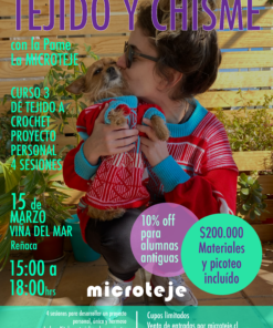 CURSO 3 de Crochet - extendido - 4 sesiones en Viña del Mar - Reñaca / 1ra sesión: 15 de Marzo 2026